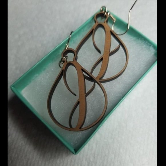 Monogram Earrings - Picture 2 of 2